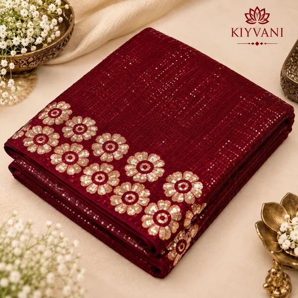Maroon_Kanchi_Cotton_Sequin_Embellished_Saree_For_Women