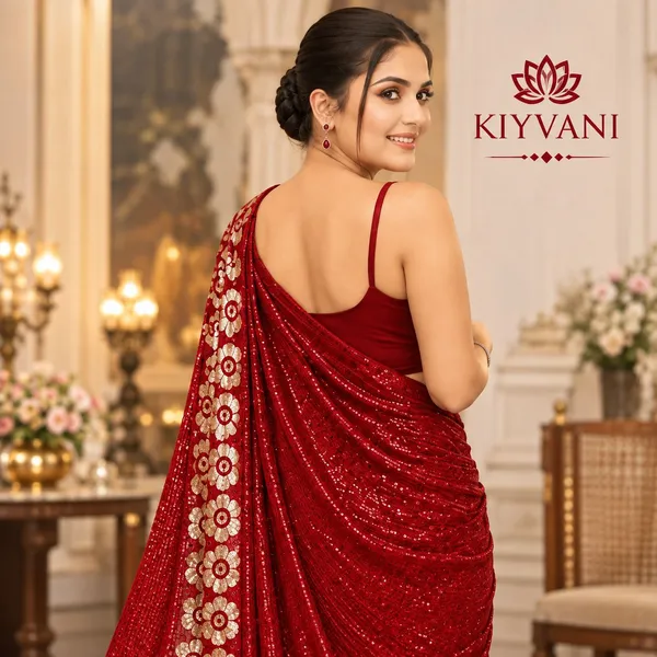Red_Kanchi_Cotton_Sequin_Embellished_Saree_For_Women