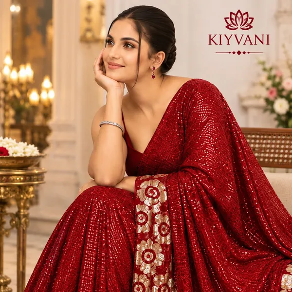 Red_Kanchi_Cotton_Sequin_Embellished_Saree_For_Women
