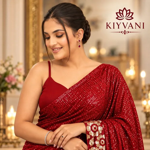 Red_Kanchi_Cotton_Sequin_Embellished_Saree_For_Women