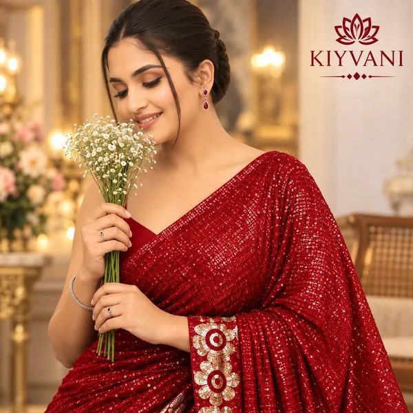 Red_Kanchi_Cotton_Sequin_Embellished_Saree_For_Women