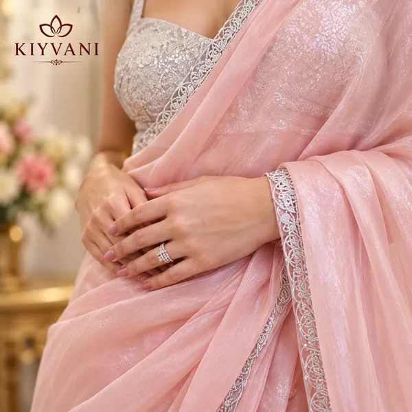 Peach_Cotton_Linen_Shimmer_Saree_For_Women