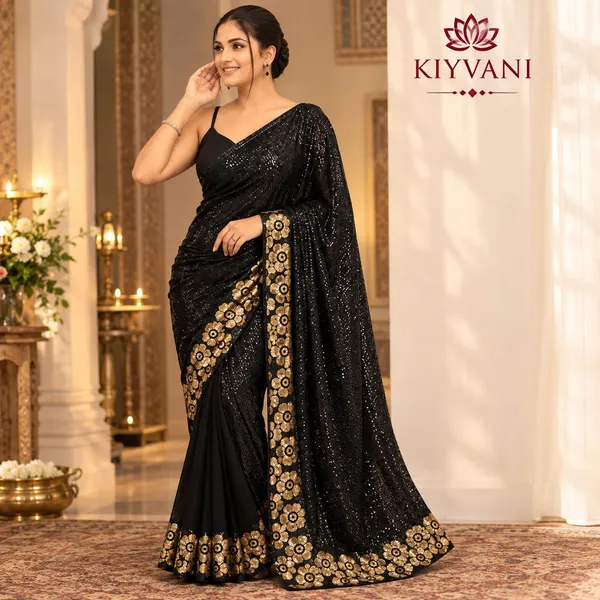 Black_Gold_Kanchi_Cotton_Sequin_Embellished_Saree_For_Women