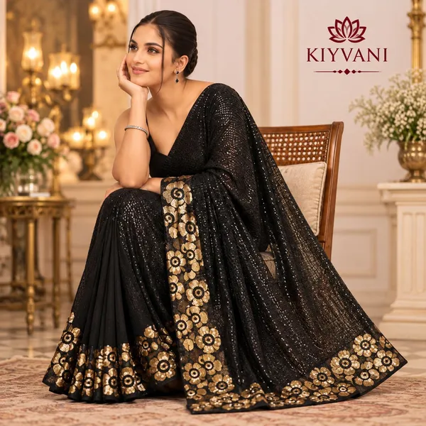 Black_Gold_Kanchi_Cotton_Sequin_Embellished_Saree_For_Women
