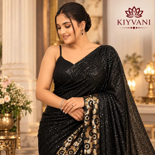 Black_Gold_Kanchi_Cotton_Sequin_Embellished_Saree_For_Women