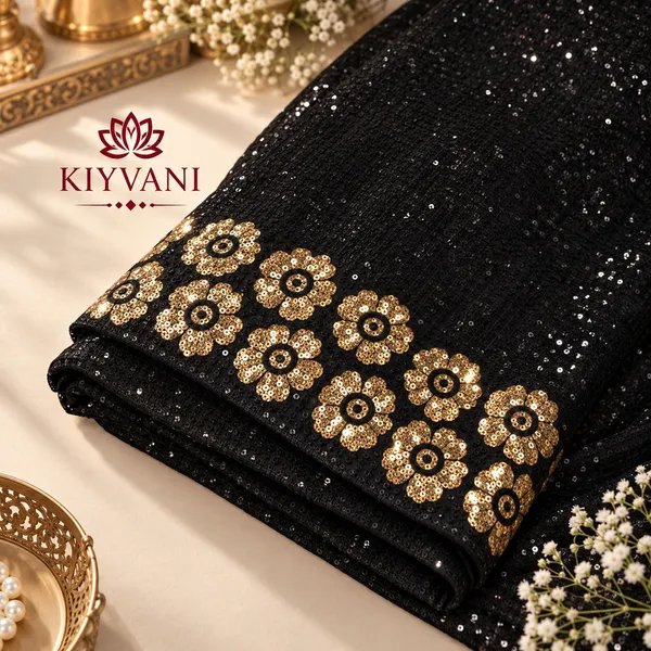 Black_Gold_Kanchi_Cotton_Sequin_Embellished_Saree_For_Women