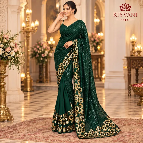 Green_Kanchi_Cotton_Sequin_Embellished_Saree_For_Women