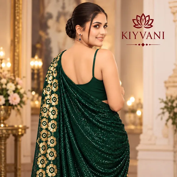 Green_Kanchi_Cotton_Sequin_Embellished_Saree_For_Women