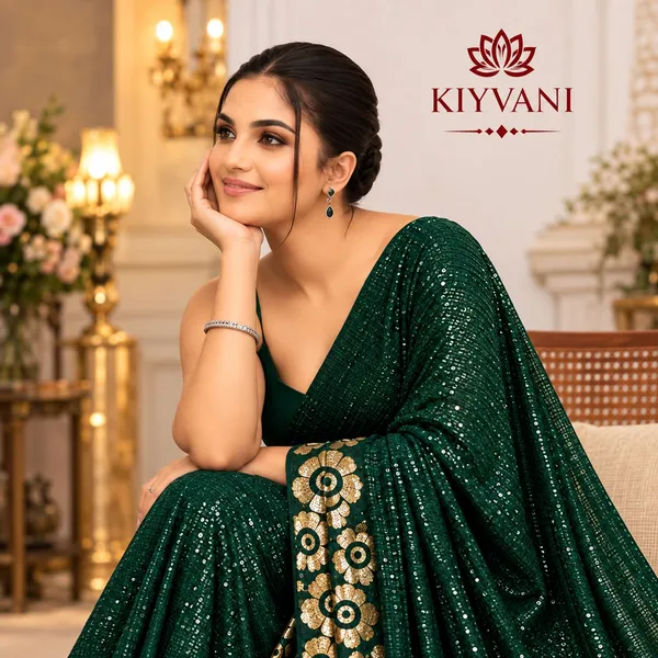 Green_Kanchi_Cotton_Sequin_Embellished_Saree_For_Women