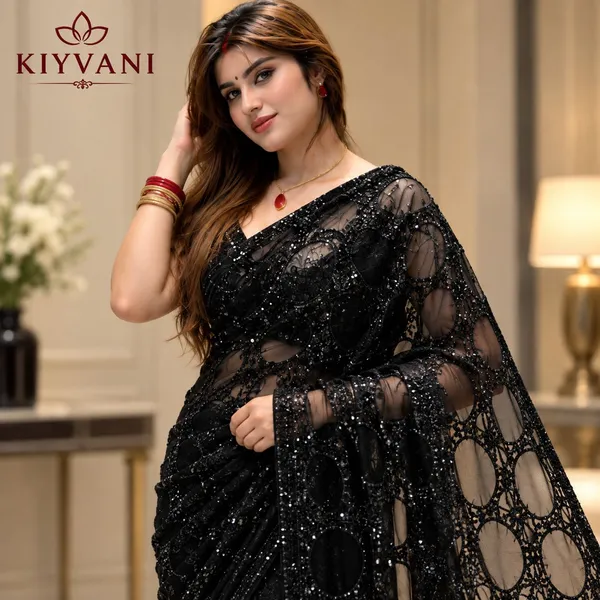 Black_Kanchi_Cotton_Circular_Embroidered_Designer_Saree_For_Women