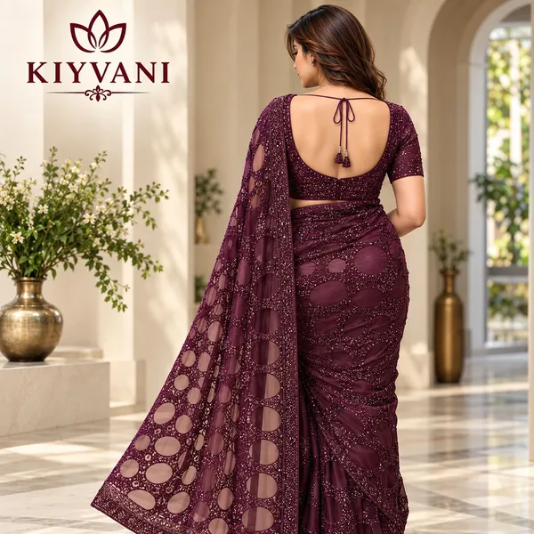Wine_Kanchi_Cotton_Circular_Embroidered_Designer_Saree_For_Women