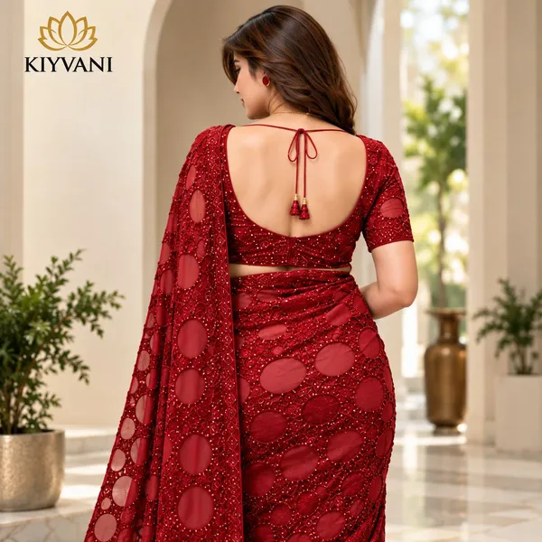 Red_Kanchi_Cotton_Circular_Embroidered_Designer_Saree_For_Women