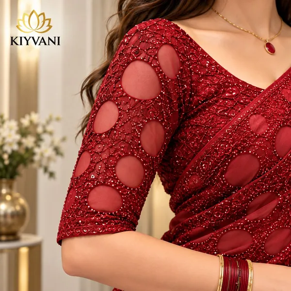 Red_Kanchi_Cotton_Circular_Embroidered_Designer_Saree_For_Women