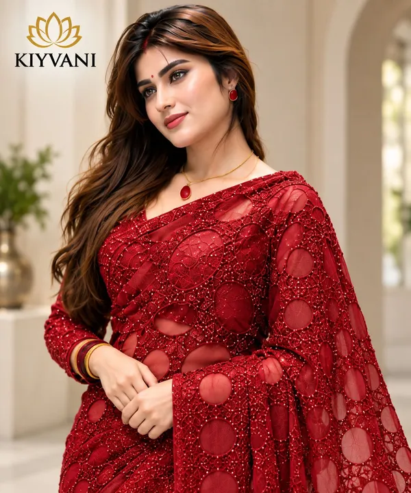 Red_Kanchi_Cotton_Circular_Embroidered_Designer_Saree_For_Women