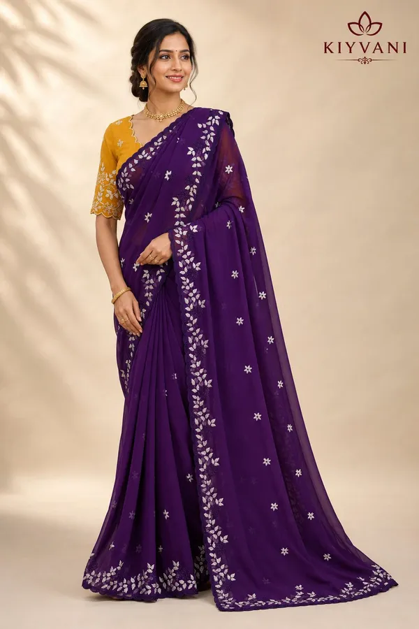 Purple_Yellow_Kanchi_Cotton_Floral_Embroidered_Saree_For_Women