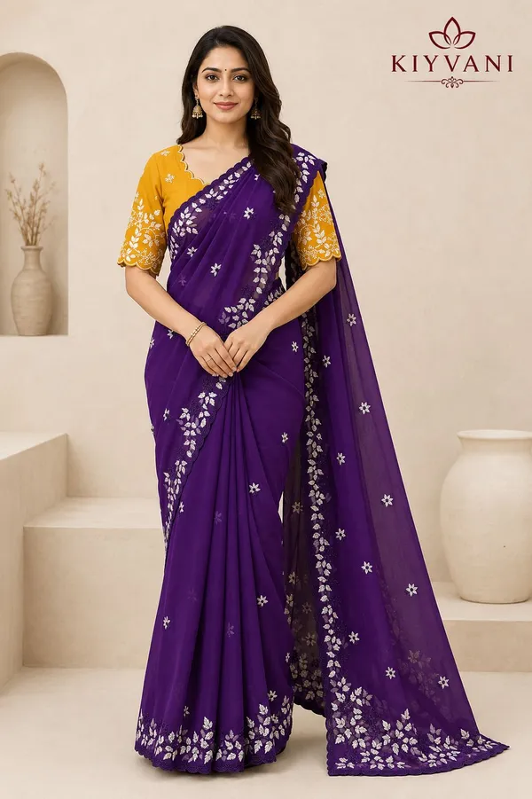 Purple_Yellow_Kanchi_Cotton_Floral_Embroidered_Saree_For_Women