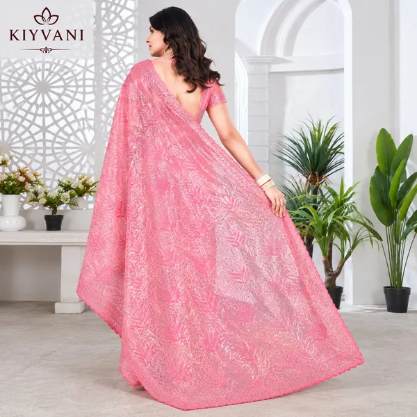 Rose_Pink_Kanchi_Cotton_Sequin_Leaf_Embroidered_Saree_For_Women