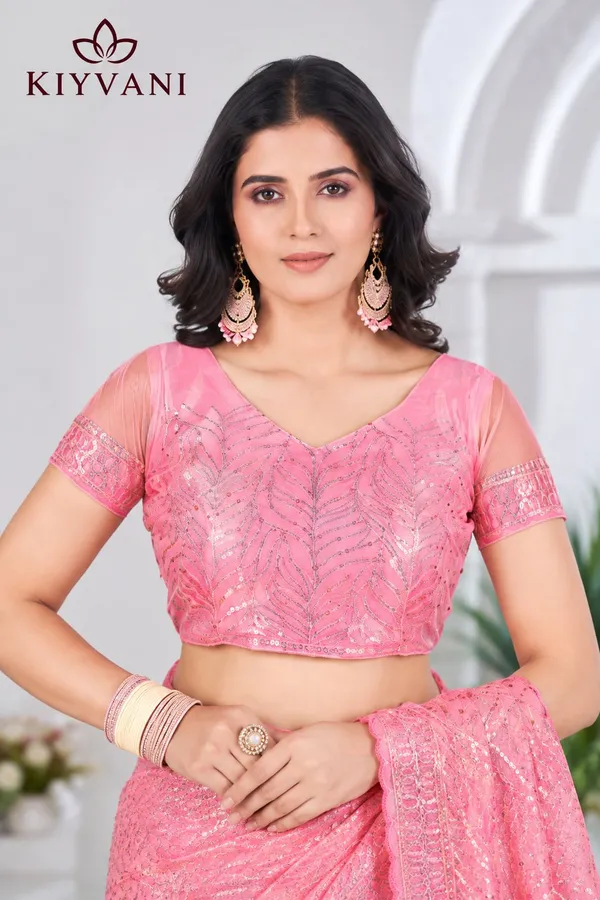 Rose_Pink_Kanchi_Cotton_Sequin_Leaf_Embroidered_Saree_For_Women