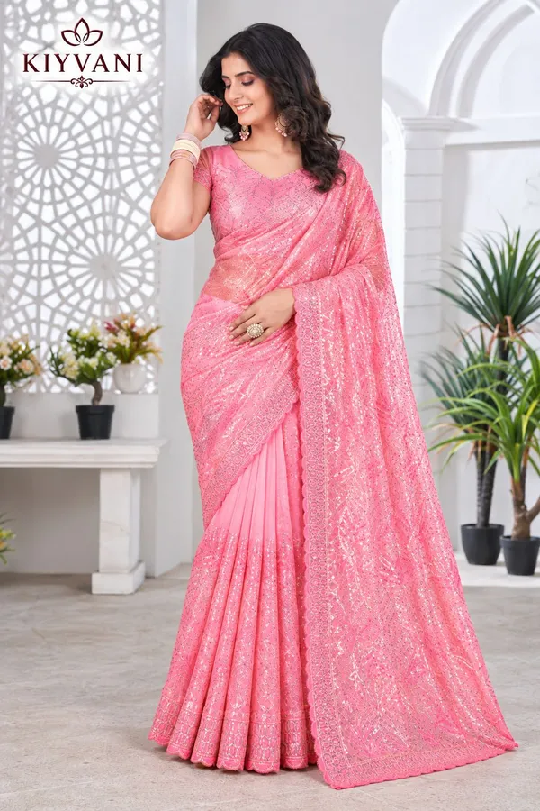 Rose_Pink_Kanchi_Cotton_Sequin_Leaf_Embroidered_Saree_For_Women
