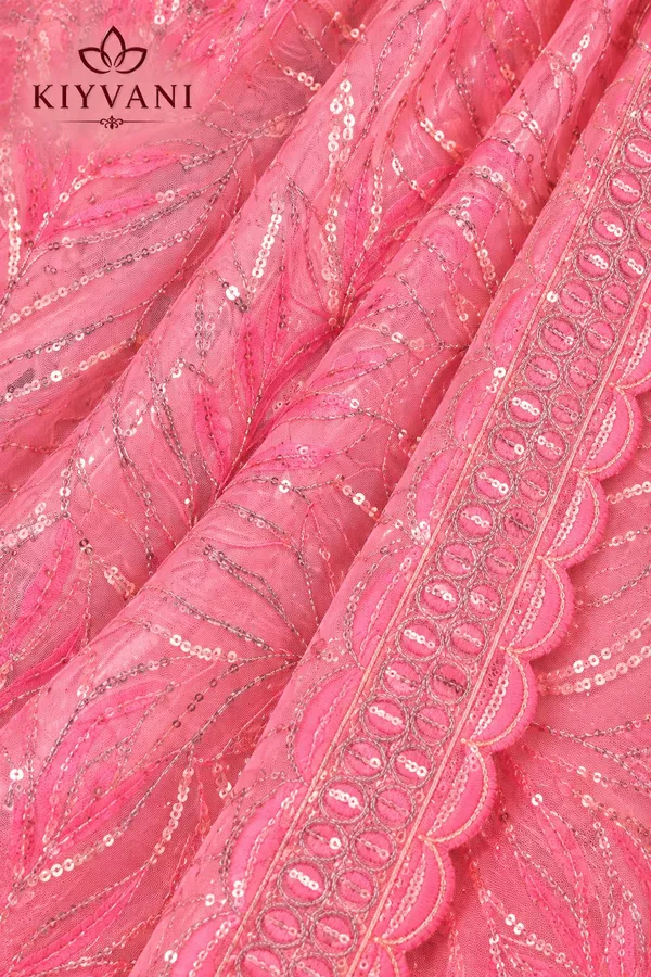 Rose_Pink_Kanchi_Cotton_Sequin_Leaf_Embroidered_Saree_For_Women