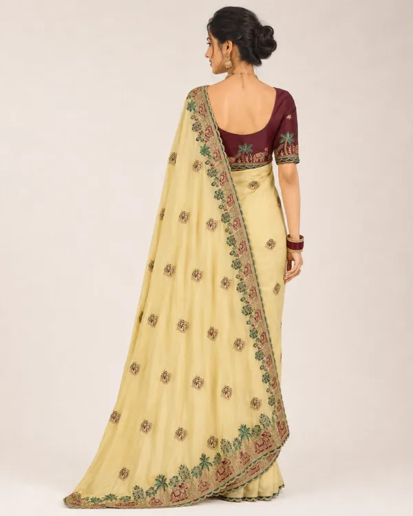 Pastel_Yellow_Satin_Embroidered_Saree_For_Women