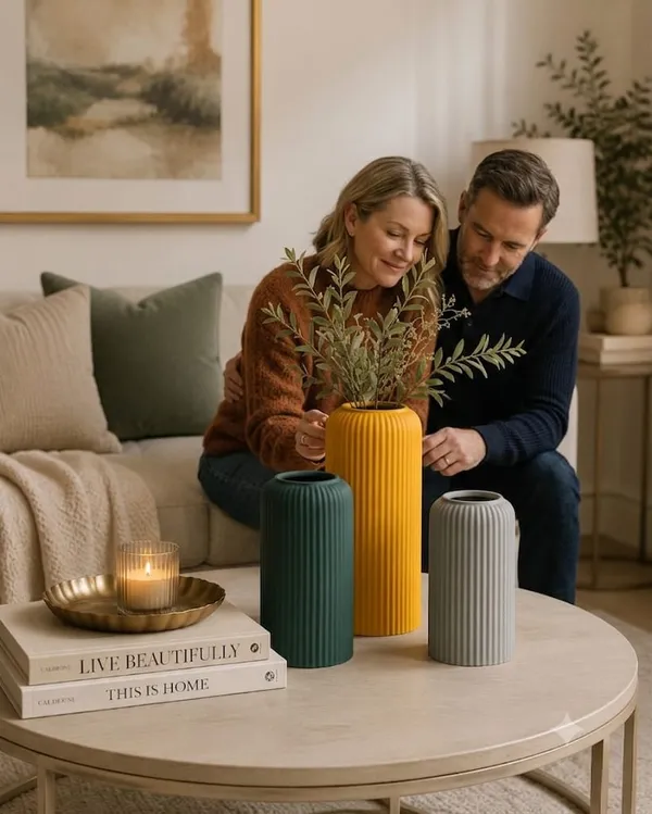 Ceramic_Ribbed_Multicolour_Flower_Vase_Set_Of_3