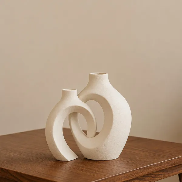 Ceramic_Modern_Interlocking_White_Decorative_Vase