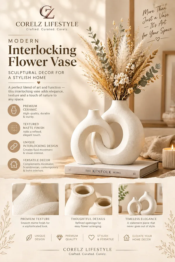 Ceramic_Modern_Interlocking_White_Decorative_Vase