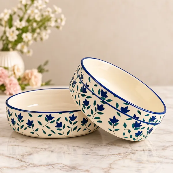 Ceramic_Dining_Floral_Print_Blue_Green_Serving_Bowl_Set_Of_2
