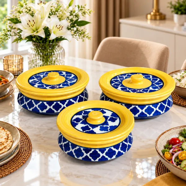 Ceramic_Blue_White_Yellow_Lid_Casserole_Set_Of_3
