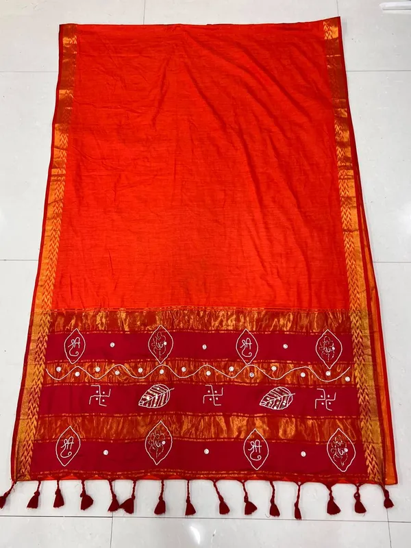 Red_Cotton_Silk_Traditional_Woven_Saree_For_Women