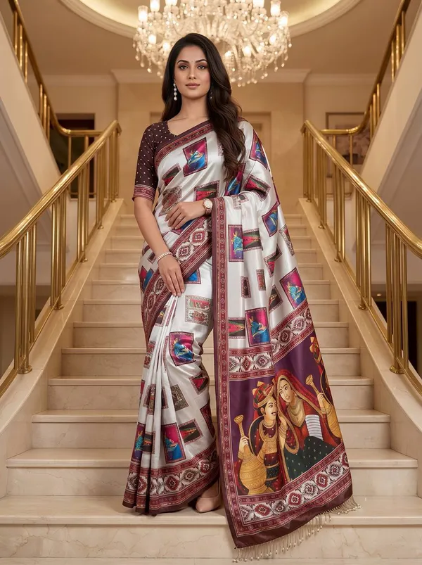 White_Crepe_Silk_Printed_Saree_For_Women