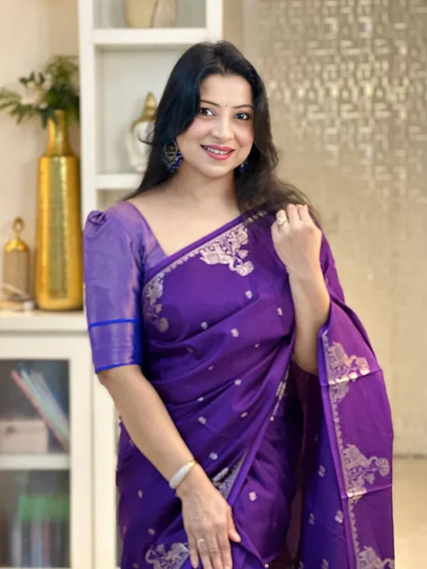 Purple_Lichi_Silk_Floral_Woven_Saree_For_Women