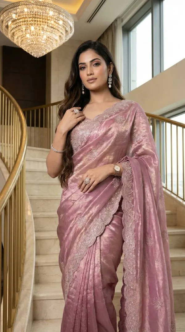 Pink_Embroidered_Saree_For_Women