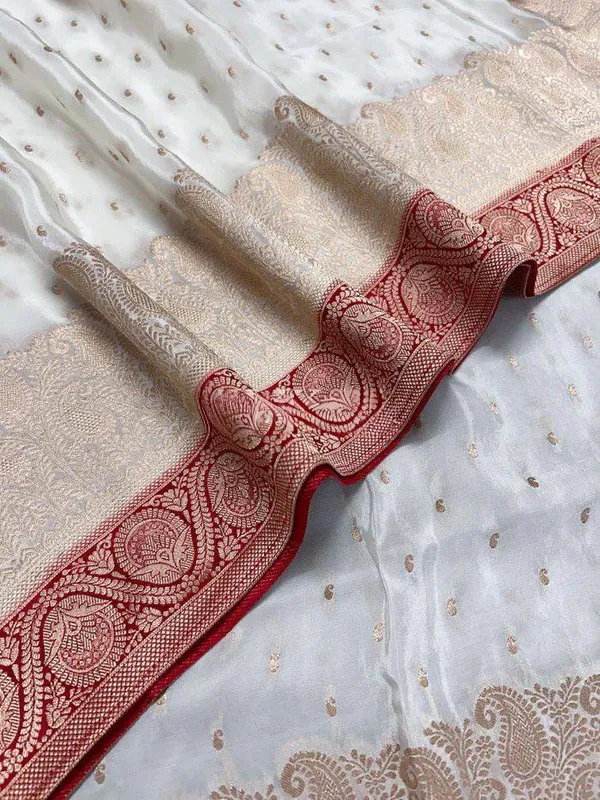 White_Lichi_Silk_Woven_Traditional_Saree_For_Women