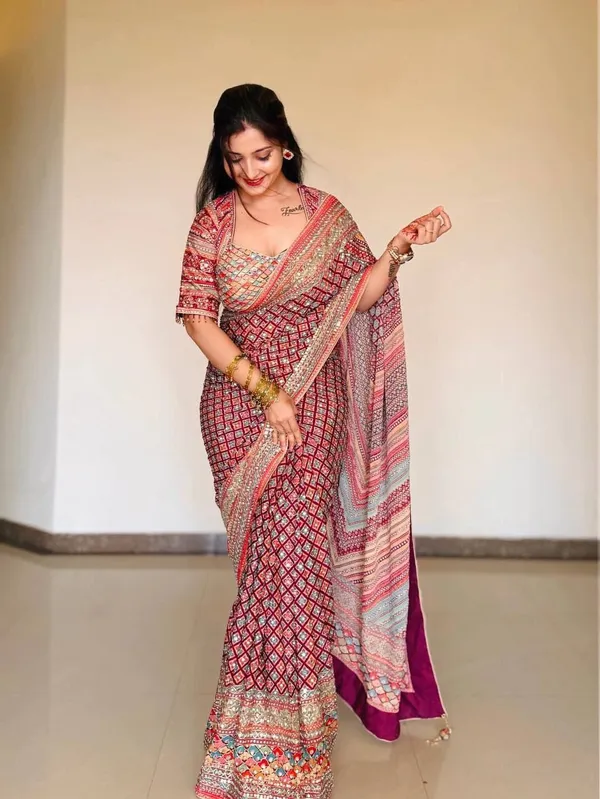 Multicolor_Roman_Silk_Printed_Saree_For_Women