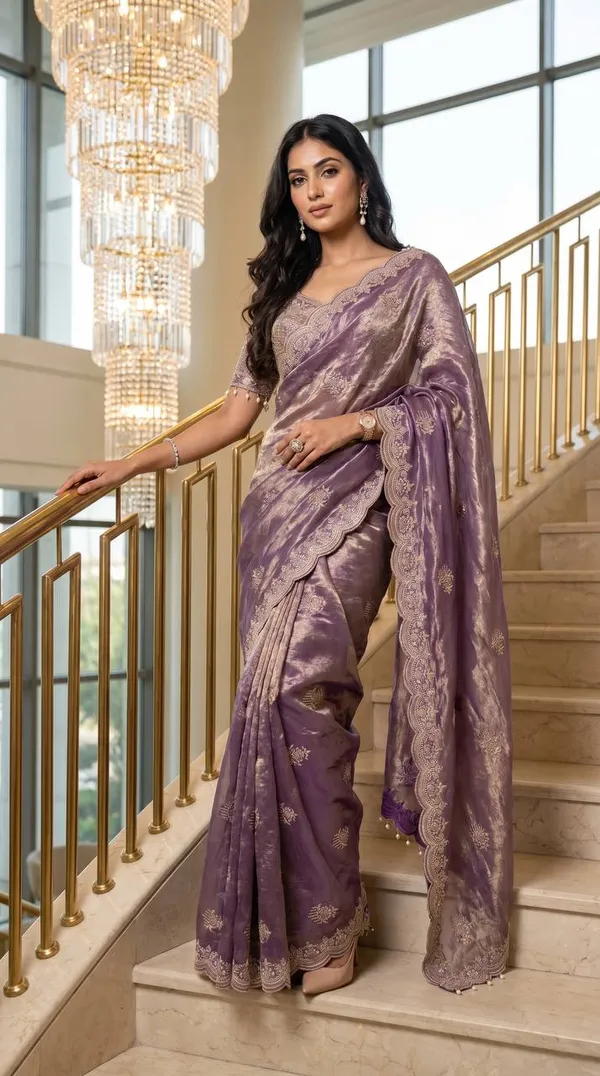 Purple_Satin_Silk_Embroidered_Saree_For_Women