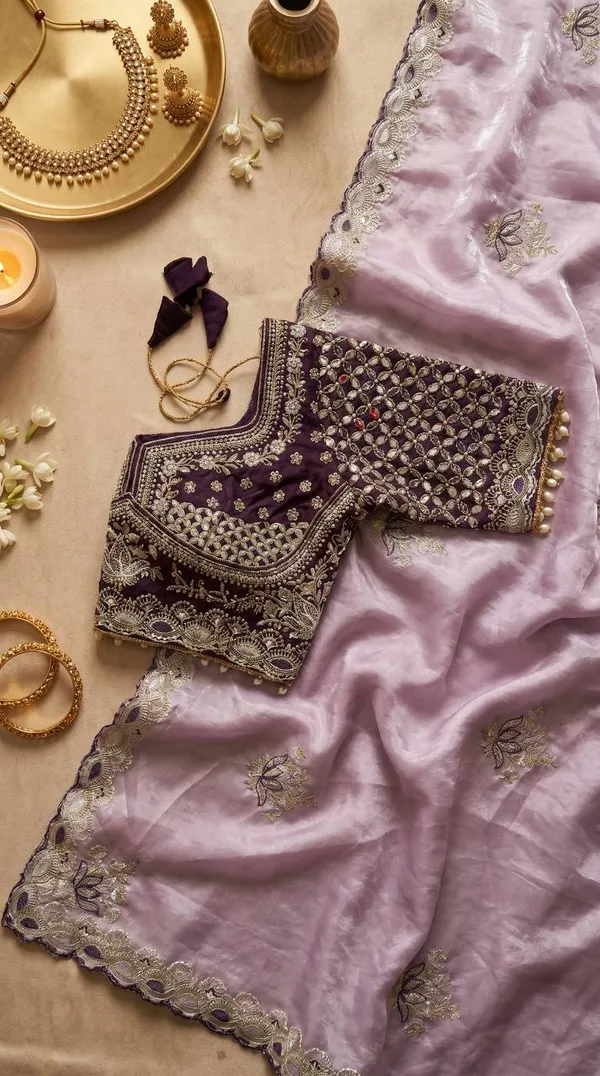 Lavender_Satin_Silk_Embroidered_Saree_For_Women