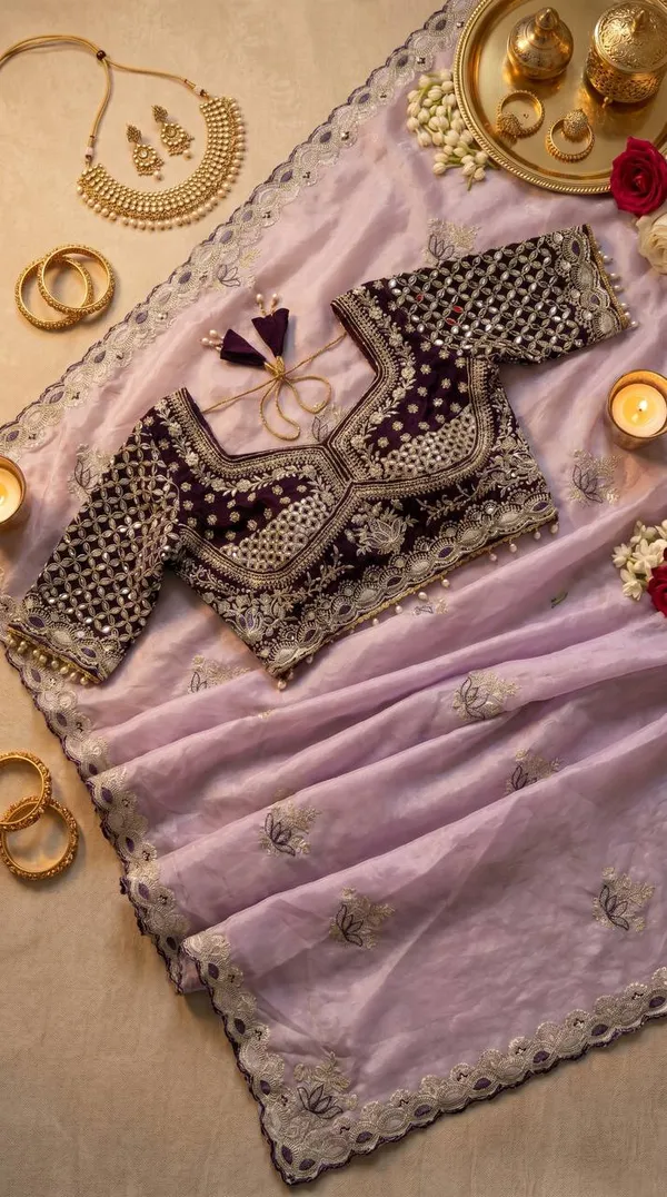 Lavender_Satin_Silk_Embroidered_Saree_For_Women