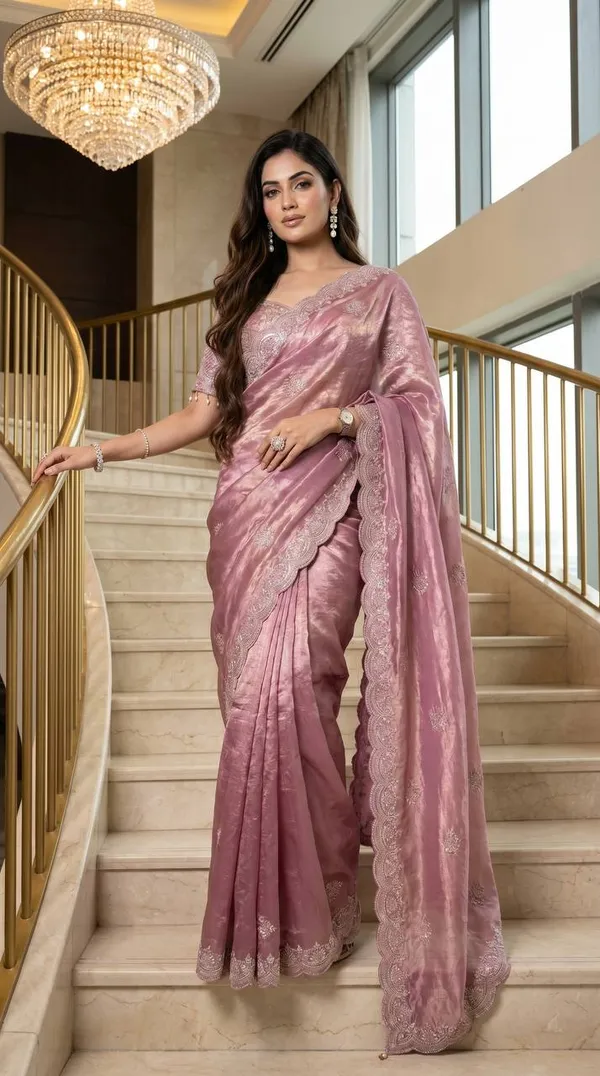 Pink_Embroidered_Saree_For_Women