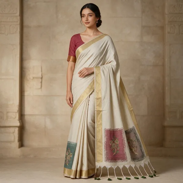Cream_Cotton_Floral_Printed_Saree_For_Women