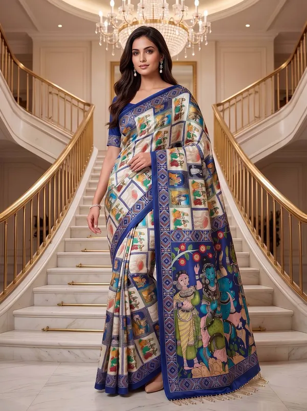 Blue_Crepe_Silk_Printed_Saree_For_Women