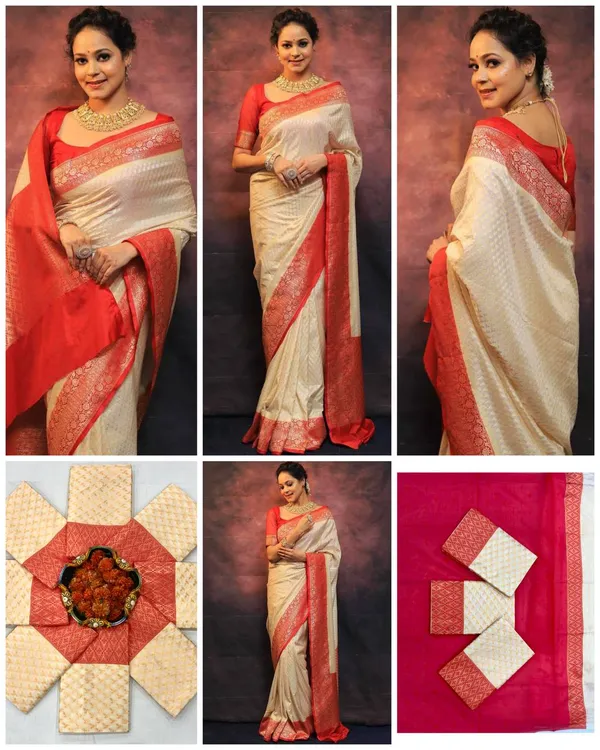 Red_&_Cream_Lichi_Silk_Printed_Ethnic_Saree_For_Women