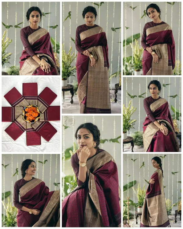 Maroon_Silk_Woven_Saree_For_Women