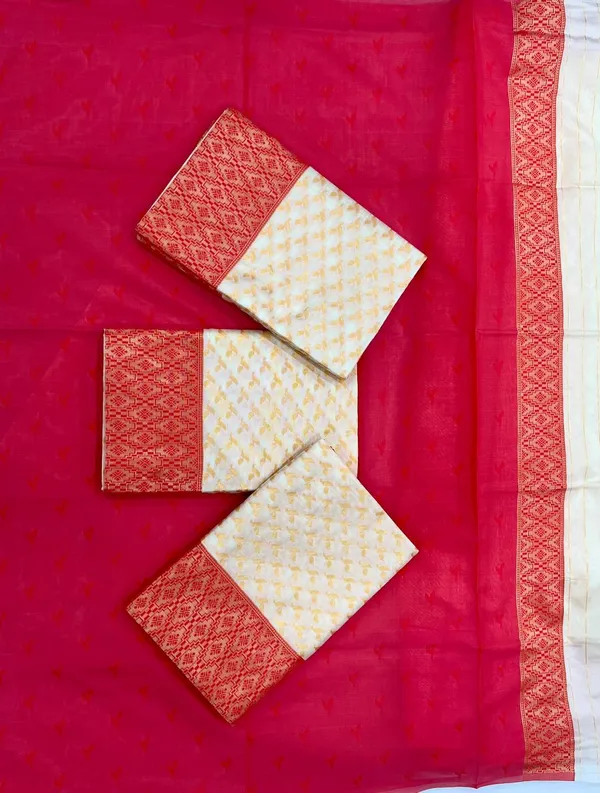 Red_&_Cream_Lichi_Silk_Printed_Ethnic_Saree_For_Women