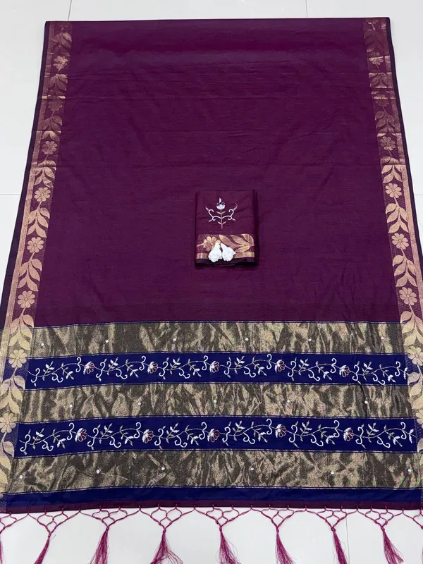 Purple_Cotton_Silk_Handloom_Woven_Saree_For_Women