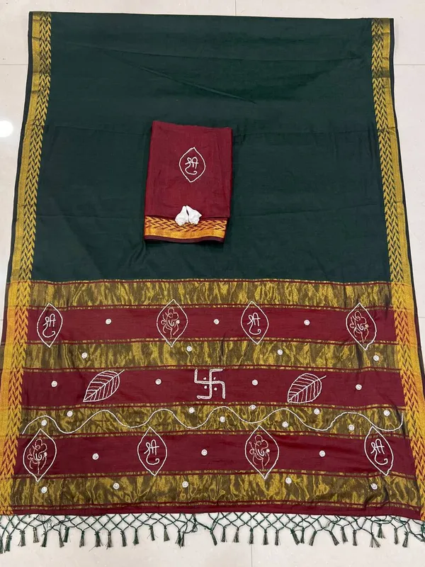 Green_Cotton_Silk_Traditional_Printed_Saree_For_Women