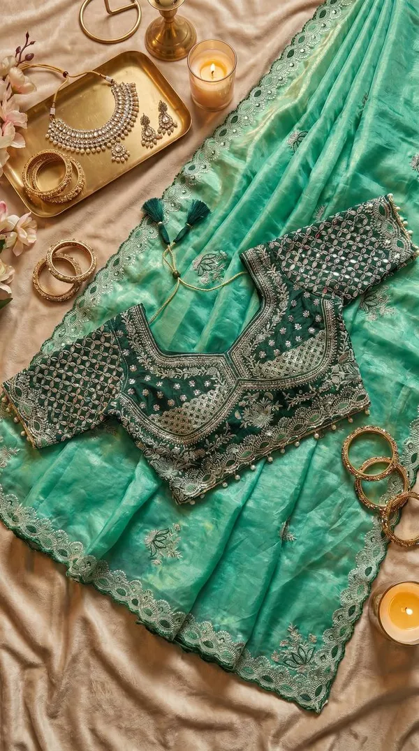 Mint_Green_Satin_Silk_Embroidered_Saree_For_Women