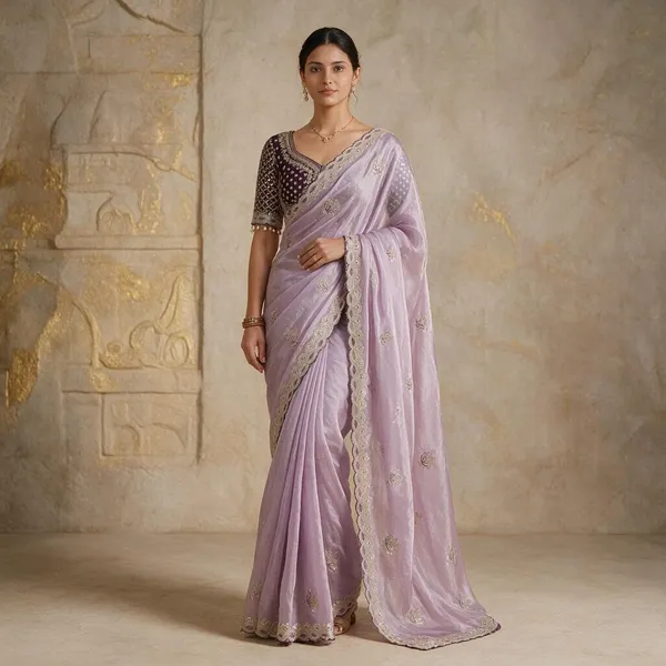 Lavender_Satin_Silk_Embroidered_Saree_For_Women