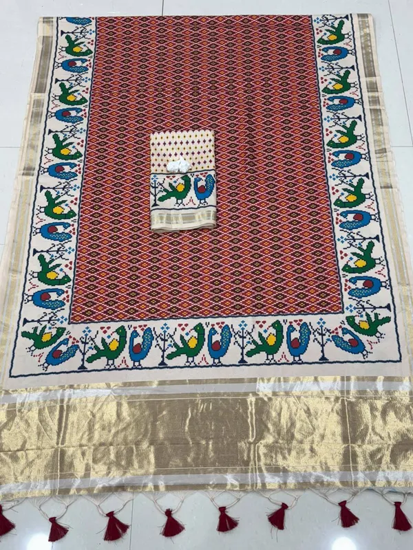 Multicolor_Zari_Weaving_Tussar_Silk_Woven_Saree_For_Women